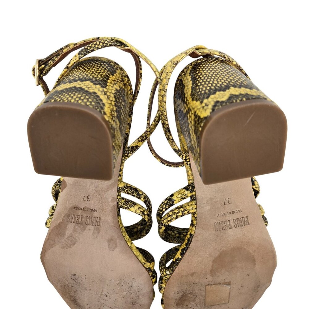 Paris Texas Carla Printed Python Leather Sandals … - image 9